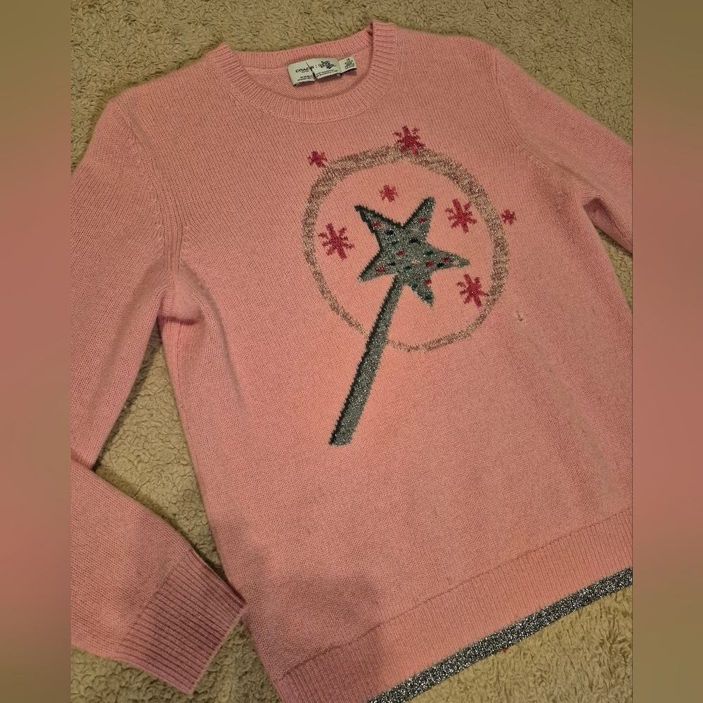 Coach Wizard of Oz Pink Glinda Wand Sweater XS - Picture 4 of 11